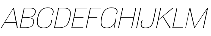 Grange Thin Condensed Italic Font UPPERCASE