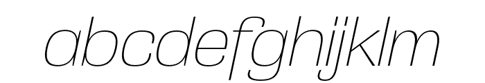 Grange Thin Condensed Italic Font LOWERCASE