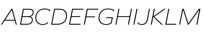 Graphie ExtraLight Italic Font UPPERCASE