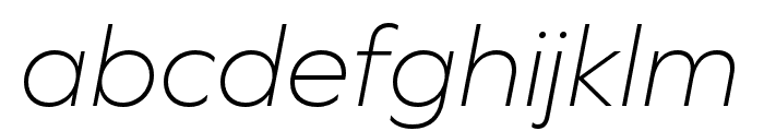 Graphie ExtraLight Italic Font LOWERCASE