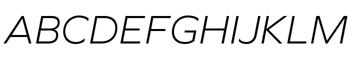 Graphie Light Italic Font UPPERCASE