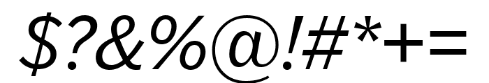 GriffithGothic RegularItalic Font OTHER CHARS