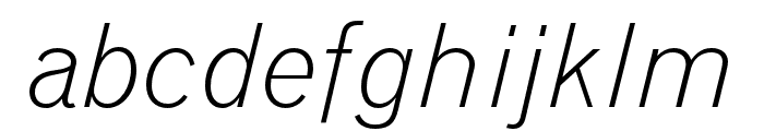 Grotesque MT Std Light Italic Font LOWERCASE