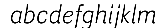 Guanabara Sans Extra Light Italic Font LOWERCASE