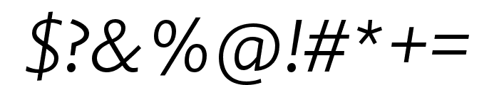 Guyot Sans ExtraLight Italic Font OTHER CHARS