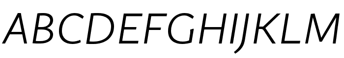 Guyot Sans ExtraLight Italic Font UPPERCASE