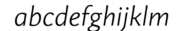 Guyot Sans ExtraLight Italic Font LOWERCASE