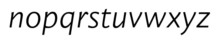 Guyot Sans ExtraLight Italic Font LOWERCASE