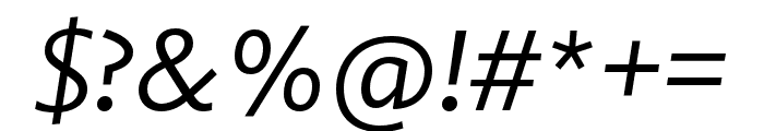Guyot Sans Light Italic Font OTHER CHARS