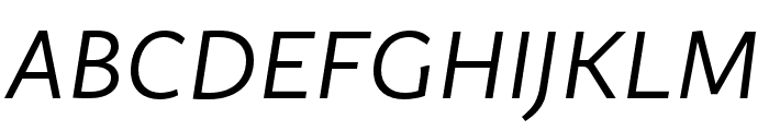 Guyot Sans Light Italic Font UPPERCASE