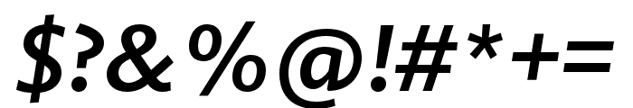 Guyot Sans SemiBold Italic Font OTHER CHARS