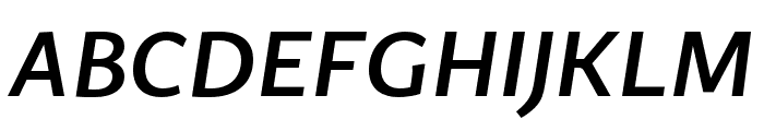Guyot Sans SemiBold Italic Font UPPERCASE