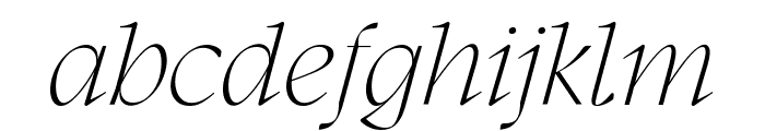 Gyst Variable Light Italic Font LOWERCASE