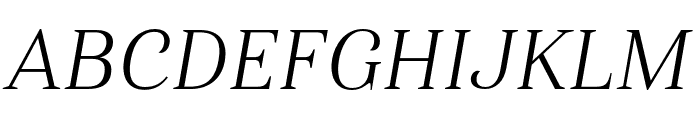 Haboro Cond Light Italic Font UPPERCASE