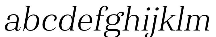 Haboro Cond Light Italic Font LOWERCASE