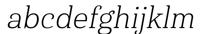 Haboro Serif Cond Light It Font LOWERCASE