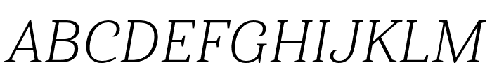 Haboro Serif Norm Light It Font UPPERCASE
