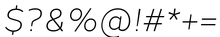 Halcom Light Italic Font OTHER CHARS