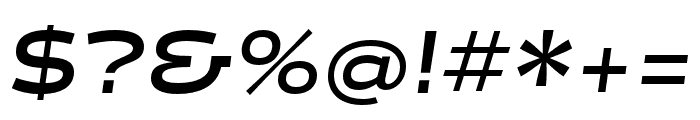 Halogen Bold Oblique Font OTHER CHARS