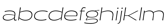 Halogen Flare Thin Oblique Font LOWERCASE