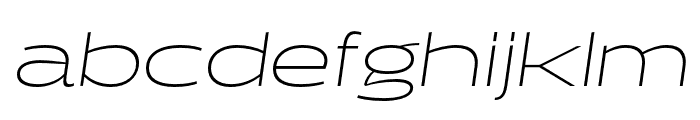 Halogen Thin Oblique Font LOWERCASE