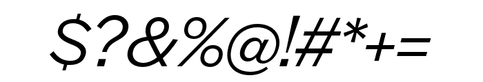 Halyard Micro Book Italic Font OTHER CHARS
