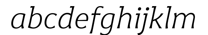 Harri Text Light Italic Font LOWERCASE