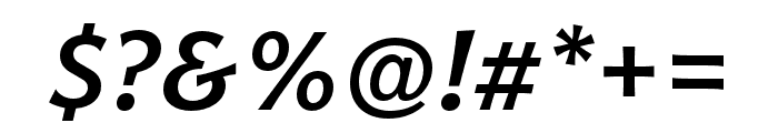 Harri Text SemiBold Italic Font OTHER CHARS