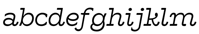 Hatch Light Italic Font LOWERCASE