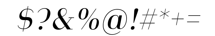 Heimat Didone 10 Regular Italic Font OTHER CHARS
