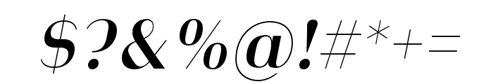 Heimat Display 10 SemiBold Italic Font OTHER CHARS