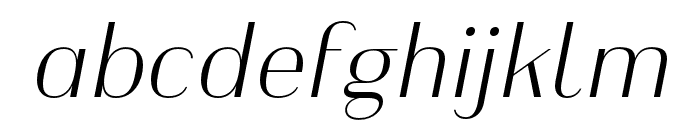 Heimat Display 12 ExtraLight Italic Font LOWERCASE