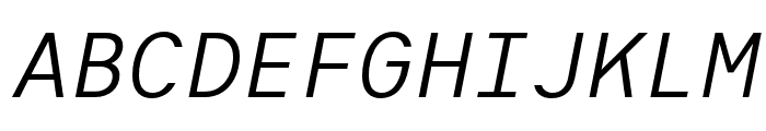 Heimat Mono Regular Italic Font UPPERCASE
