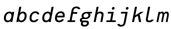 Heimat Mono SemiBold Italic Font LOWERCASE