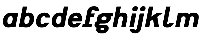 Heimat Sans ExtraBold Italic Font LOWERCASE