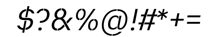 Heimat Stencil Regular Italic Font OTHER CHARS