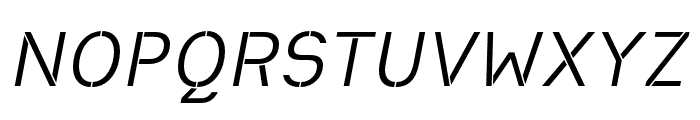 Heimat Stencil Regular Italic Font UPPERCASE