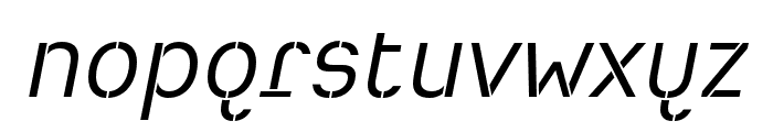 Heimat Stencil Regular Italic Font LOWERCASE