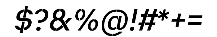 Heimat Stencil SemiBold Italic Font OTHER CHARS