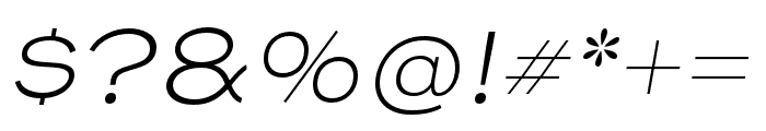 Henderson Sans Basic ExtraLight Italic Font OTHER CHARS