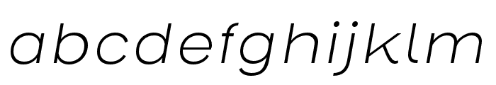 Henderson Sans Basic ExtraLight Italic Font LOWERCASE