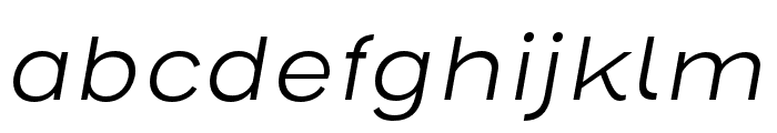 Henderson Sans Basic Light Italic Font LOWERCASE