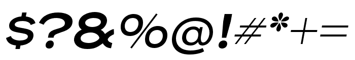 Henderson Sans Basic SemiBold Italic Font OTHER CHARS