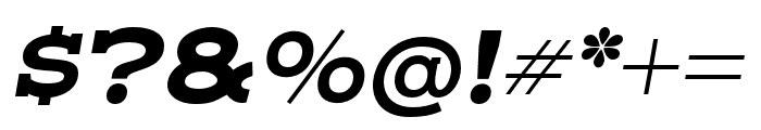 Henderson Slab Basic Bold Italic Font OTHER CHARS
