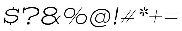 Henderson Slab Basic ExtraLight Italic Font OTHER CHARS