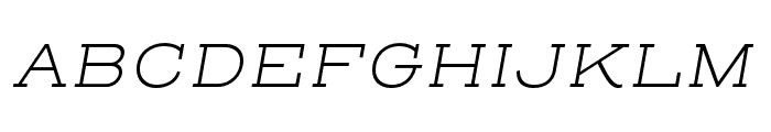Henderson Slab Basic ExtraLight Italic Font UPPERCASE