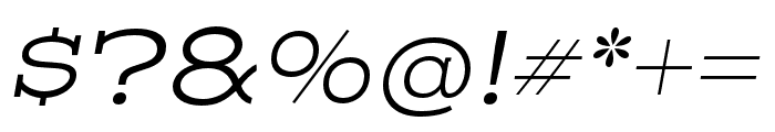 Henderson Slab Basic Light Italic Font OTHER CHARS