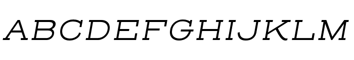 Henderson Slab Basic Light Italic Font UPPERCASE
