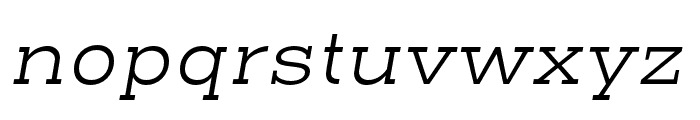 Henderson Slab Light Italic Font LOWERCASE