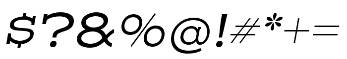 Henderson Slab Regular Italic Font OTHER CHARS